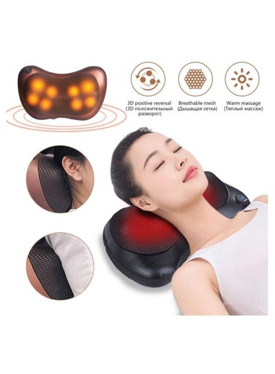 Neck Massage Pillow And Shoulders, Adomen, Legs And Back Relaxation By 8 Head With Magnet Vibrator Electric With Heating Kneading Therapy
