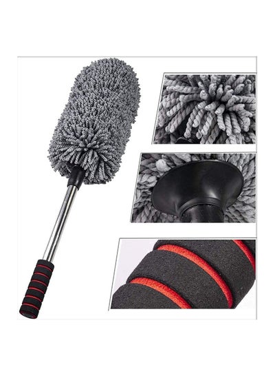Microfiber Duster brush for Cleaning Dust on Cars Interior and Exterior, Super soft Fabric Towel Cloth with Extendable Pole