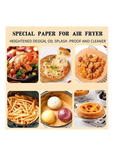 500 PCS Air Fryer Disposable Paper Liner, Non-Stick Air Fryer Liners, Round Food Grade Baking Paper for Air Fryer Oven Roasting Microwave