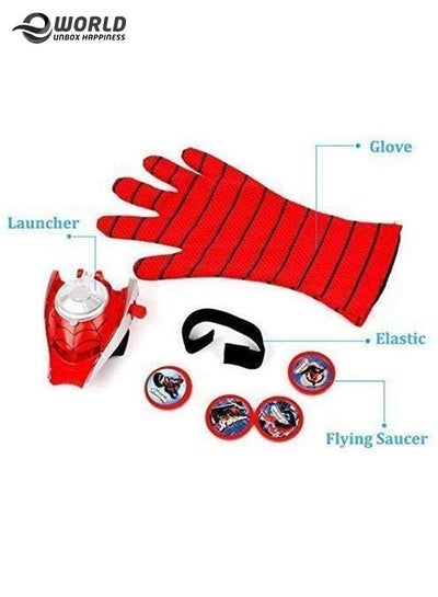 Spider-Man Gloves with Wrist Ejection Disc Launcher for Kids