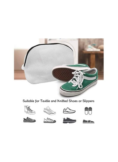 Set of 3 Reusable Mesh Shoe Laundry Bags for All kinds of Shoes with Zipper