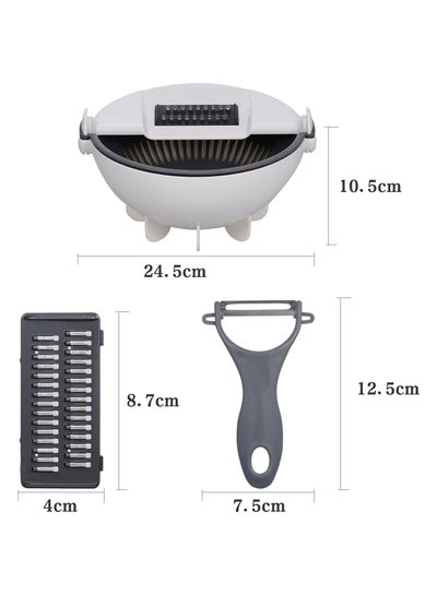 Multifunctional Vegetable Chopper with 5 interchangeable Cutters