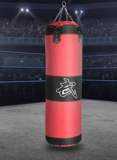 Professional Sports Boxing Bag For Heavy Weight Training Mma Martial Arts Karate Practice Punching Kickboxing Muay Thai Sandbag With Hanging Chains And Hooks 120cm