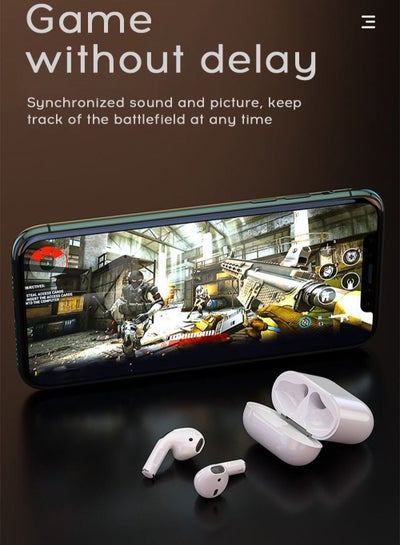 Latest Wireless Bluetooth Noise Cancelling Mini Charging Case in-Ear Earbuds Built Mic Stereo Sound for Apple iPhone and Android