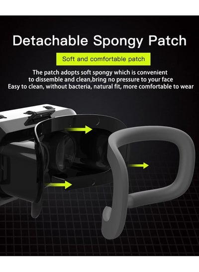 VR Headset Virtual Reality Glasses Compatible for IOS and Android.
