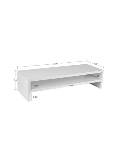 2 Tier Monitor Stand Screen Riser for Laptops Printers and TV