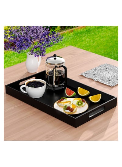 Acrylic Decorative Serving Tray for Coffee Tea and Household Items with Handle