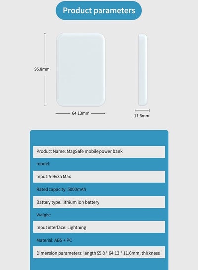 Magnetic Battery Pack Wireless Power Bank PD Fast Charging Attachable External Charger for iPhone 12 Pro Max and Mini