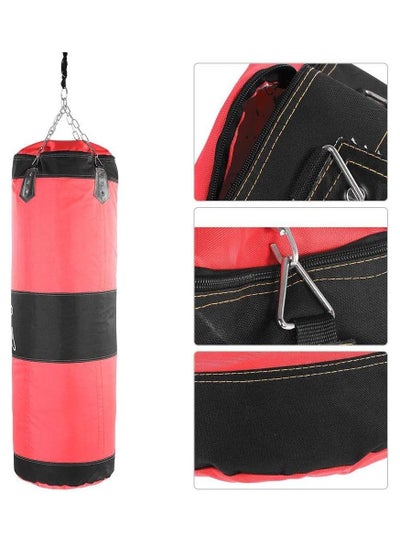 Professional Sports Boxing Bag For Heavy Weight Training Mma Martial Arts Karate Practice Punching Kickboxing Muay Thai Sandbag With Hanging Chains And Hooks 120cm