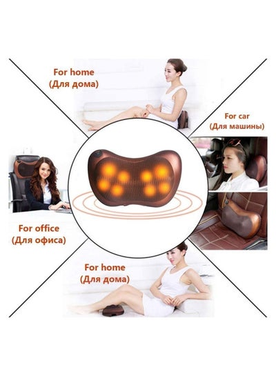 Neck Massage Pillow And Shoulders, Adomen, Legs And Back Relaxation By 8 Head With Magnet Vibrator Electric With Heating Kneading Therapy