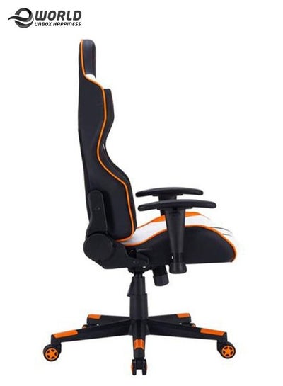 Professional Computer PC Gamers High Back Chair Adjustable 180 Degree Swivel and Height Adjusting Arm Rests for Gaming Comfortable Home Office Working Ergonomic PU Leather With Two Pillows, Lumbar Sup