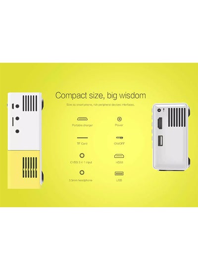 جهاز عرض صغير محمول YG-300 LCD PROJ-1024-Y2 أصفر