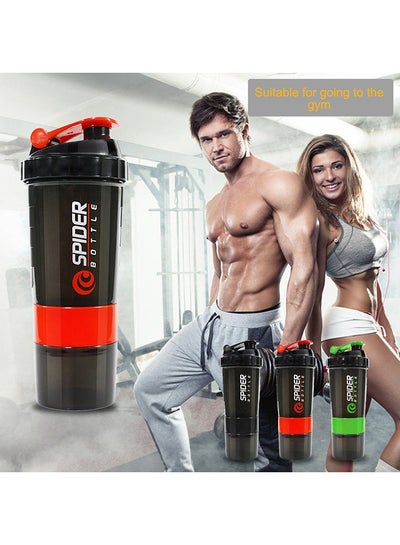 Three Layers Protein Powder Shake Exercise Bottle 500ml