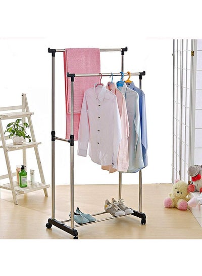 Stainless Steel Garment Organizer Silver/Black