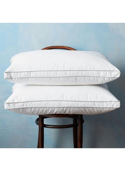 2-Piece Slowly Rebounding Memory Hotel Pillow Cotton White 50x70 cm