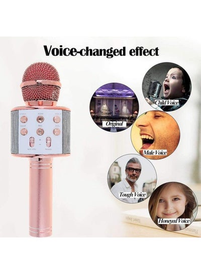 Bluetooth Wireless Karaoke Microphone Rose Gold/Silver