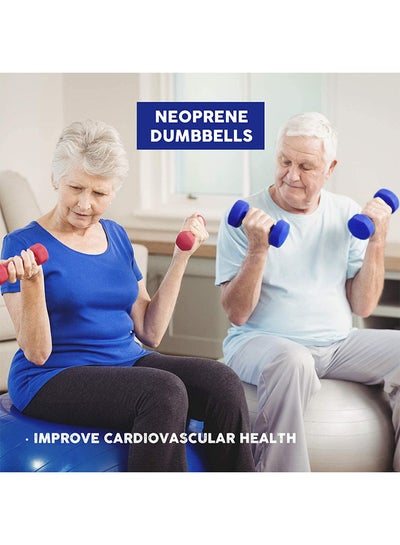 6-Piece Vinyl Dumbbell Set With Case 6kg