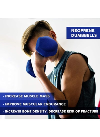 6-Piece Vinyl Dumbbell Set With Case 6kg
