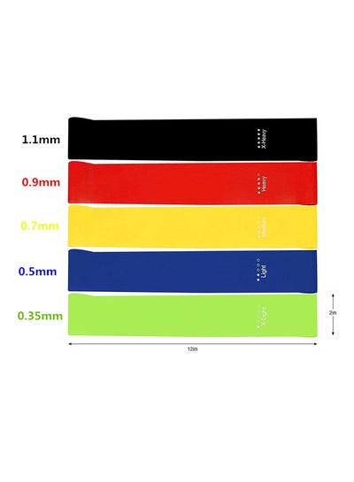 5-Piece Exercise Band Set 16centimeter
