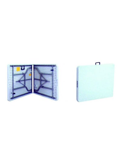 Portable Plastic Folding Table White/Grey 120x60x75centimeter