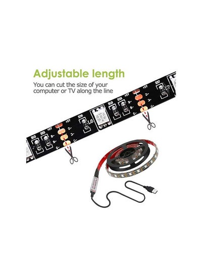 شريط إضاءة LED مقاوم للماء أحمر/أزرق/أخضر 2 متر
