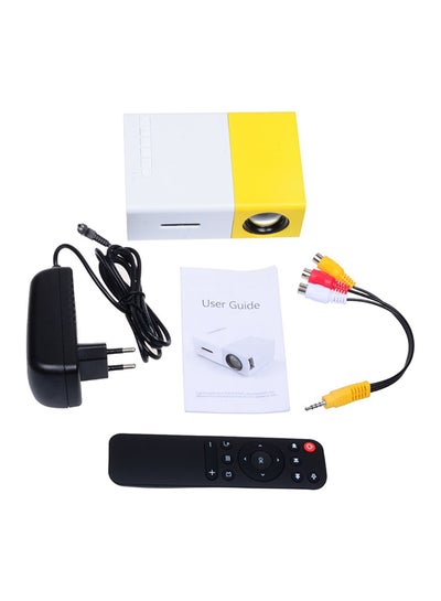 LCD Mini Portable Projector 600 Lumens with USB/SD/AV/HDMI Slots YG-300 Yellow