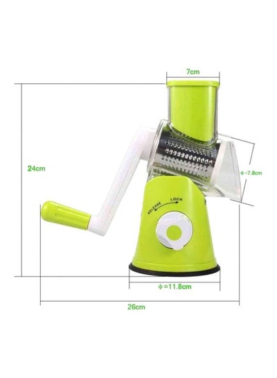 Manual Vegetable Cutter Green/White/Silver 26x11.5x24cm