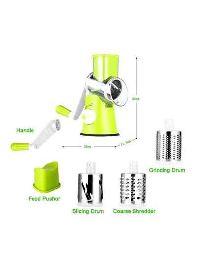 Manual Vegetable Cutter Green/White/Silver 26x11.5x24cm
