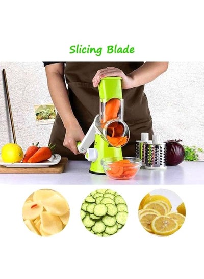 Manual Vegetable Cutter Green/White/Silver 26x11.5x24cm