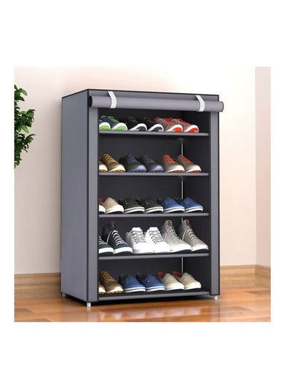 Fabric Shoes Rack Grey 60x30x90cm