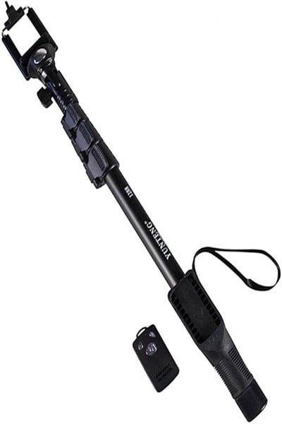 Yunteng YT-1288 - Extendable Selfie Stick Monopod with Shutter Remote Control - Black