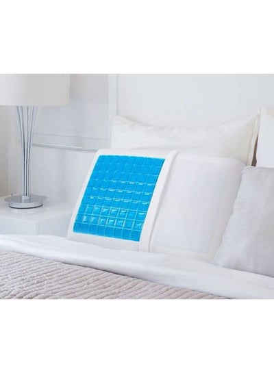 Cool Gel Memory Foam Pillow Memory Foam White/Blue 70x40cm