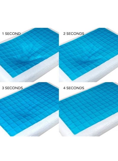 Cool Gel Memory Foam Pillow Memory Foam White/Blue 70x40cm