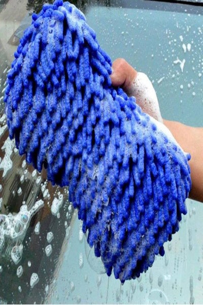 Car Washing Gloves Microfiber Soft Cleaning Towel Automative Chenille Sponge