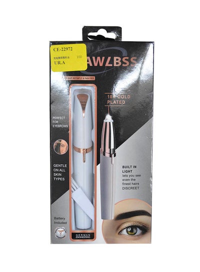 قلم حواجب كهربائي Flawless Brows ذهبي وردي/أبيض 1.6 x 8.6 x 4.7بوصة