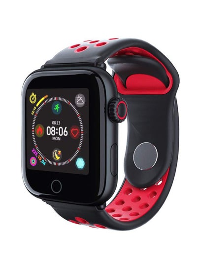 150 mAh Bluetooth Waterproof Smart Watch With Heart Rate Monitor For Samsung Galaxy M10 Black/Red