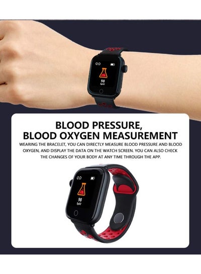 150 mAh Bluetooth Waterproof Smart Watch With Heart Rate Monitor For Samsung Galaxy A10 Black/Red
