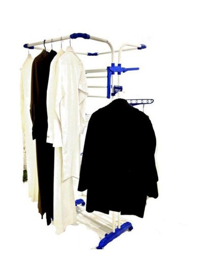 Clothes Drying Rack Silver/Blue