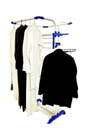 Household Clothes Drying Rack White/Blue