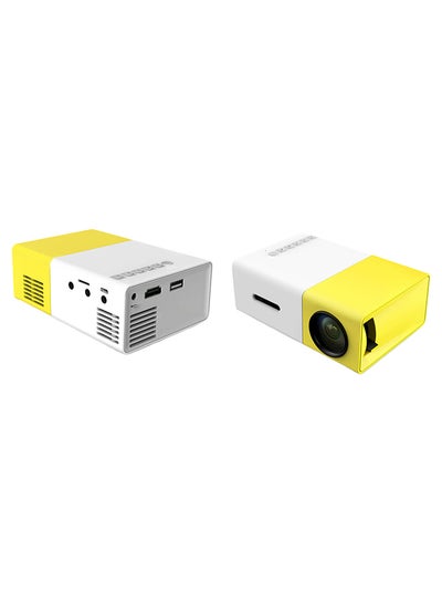 جهاز عرض صغير محمول بشاشة LCD PROJ-1024-Y2 أصفر/أبيض