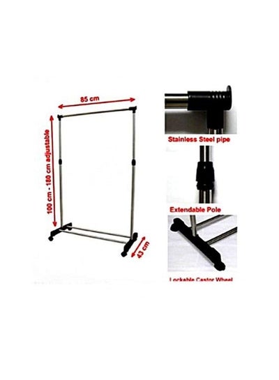 Single Column Clothes Hanger Black