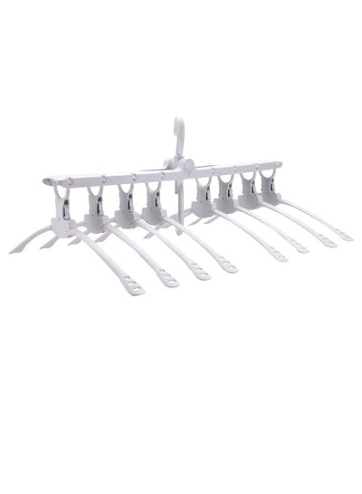 8-In-1 Folding Closet Organizer Hanger White