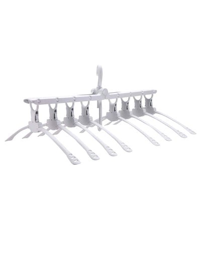 8-In-1 Folding Closet Organizer Hanger White
