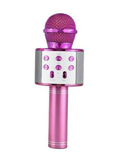 Bluetooth Karaoke Microphone WS-858 Pink/Silver