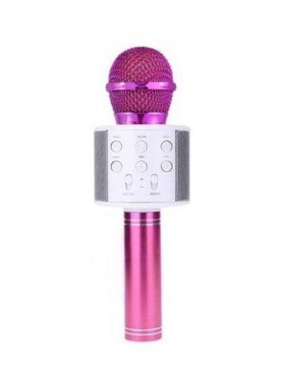 Bluetooth Karaoke Microphone WS-858 Pink/Silver