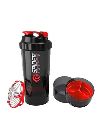 Protein Shaker Water Bottle Black/Red