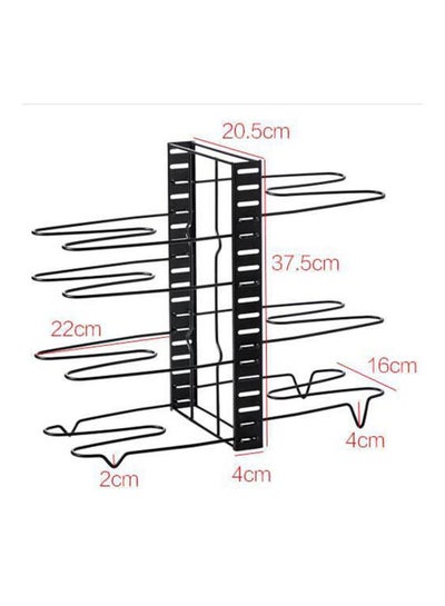 8-Tier Pot Rack Organizer Storage black 20x29.5x26centimeter