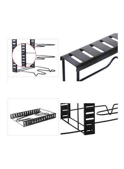 8-Tier Pot Rack Organizer Storage black 20x29.5x26centimeter