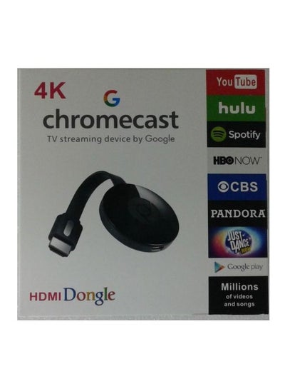 Chrome Cast 4K TV Streaming Device Black