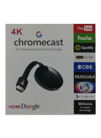 Chrome Cast 4K TV Streaming Device Black